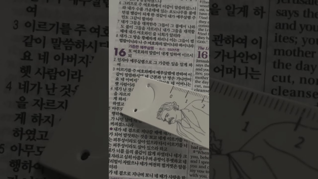 🌱asmr Random 랜덤 Bible Verse 성경구절 Reading 읽기 in Korean 한국어 & English 영어