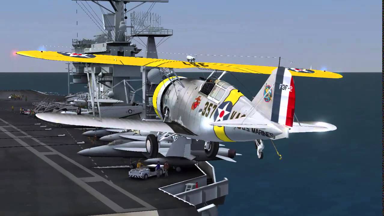 Grumman F3F Carrier Landing