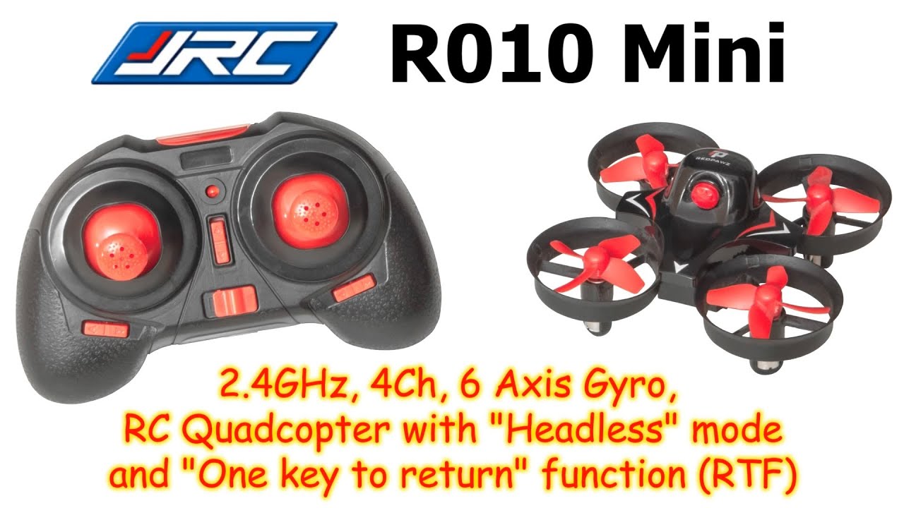 JJRC / REDPAWZ R010 Mini 2.4GHz, 4Ch, 6 Axis Gyro, RC Drone with Headless, One key to return (RTF)