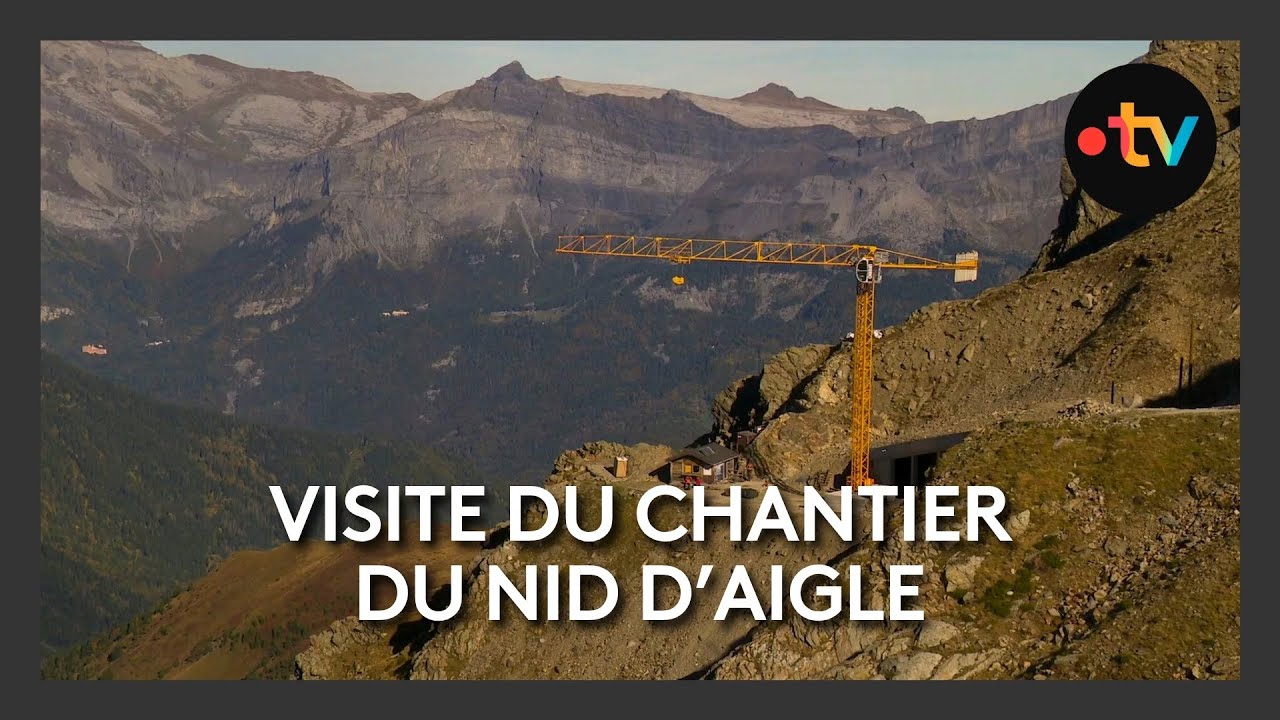 Tramway du Mont-Blanc : visite sur le chantier du Nid d'Aigle à 2400 mètres d'altitude