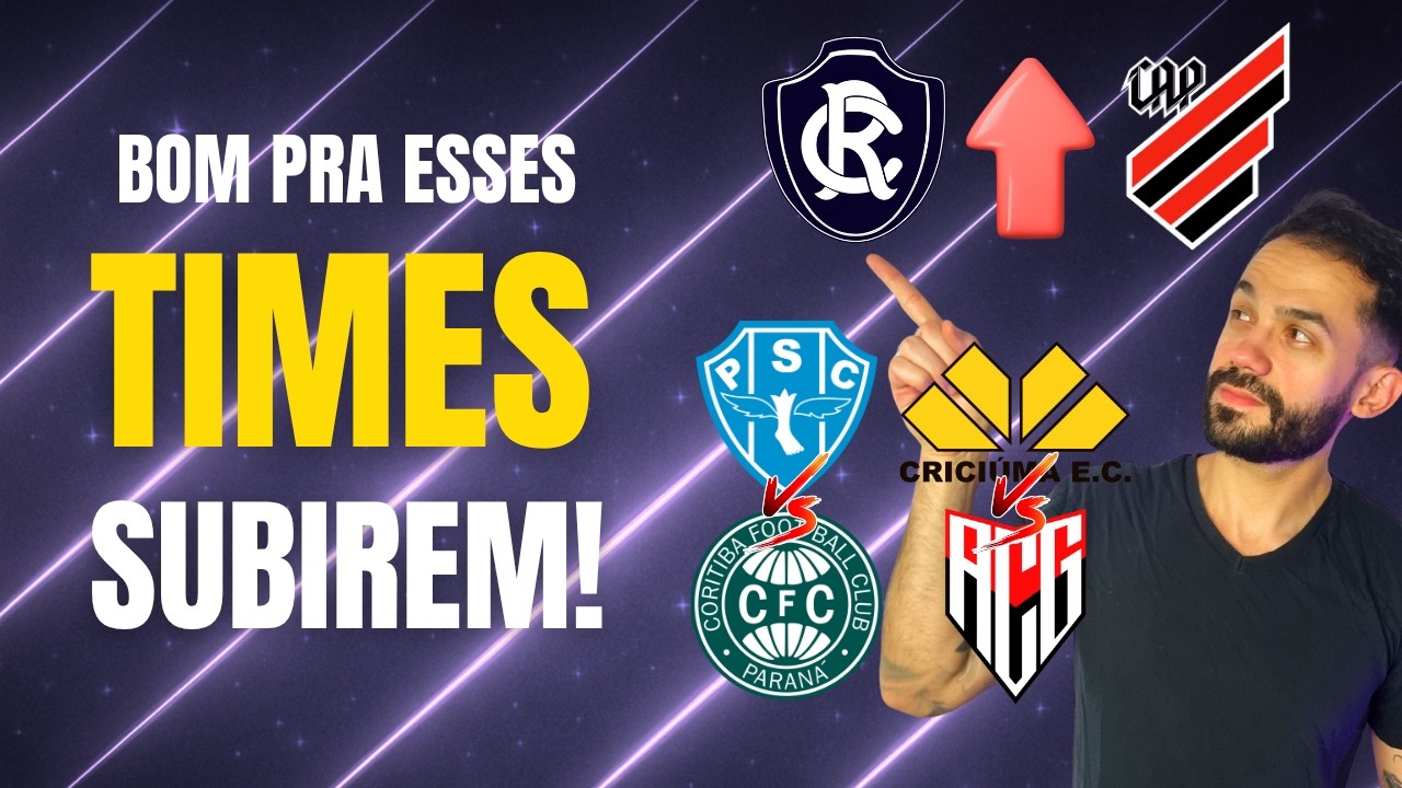 A TABELA DA SÉRIE B FICOU BOA PRA ESSES TIMES SUBIREM!