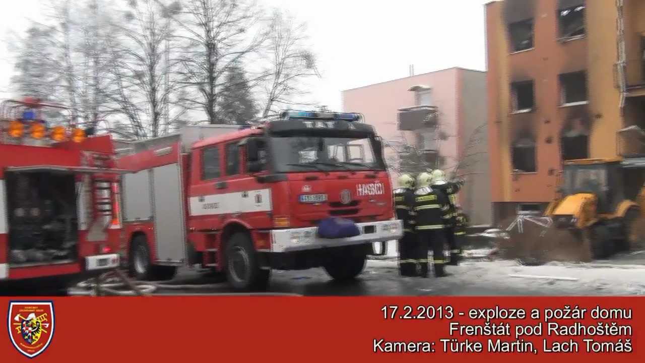 Výbuch a požár domu ve Frenštátu pod Radhoštěm, 17.2.2013