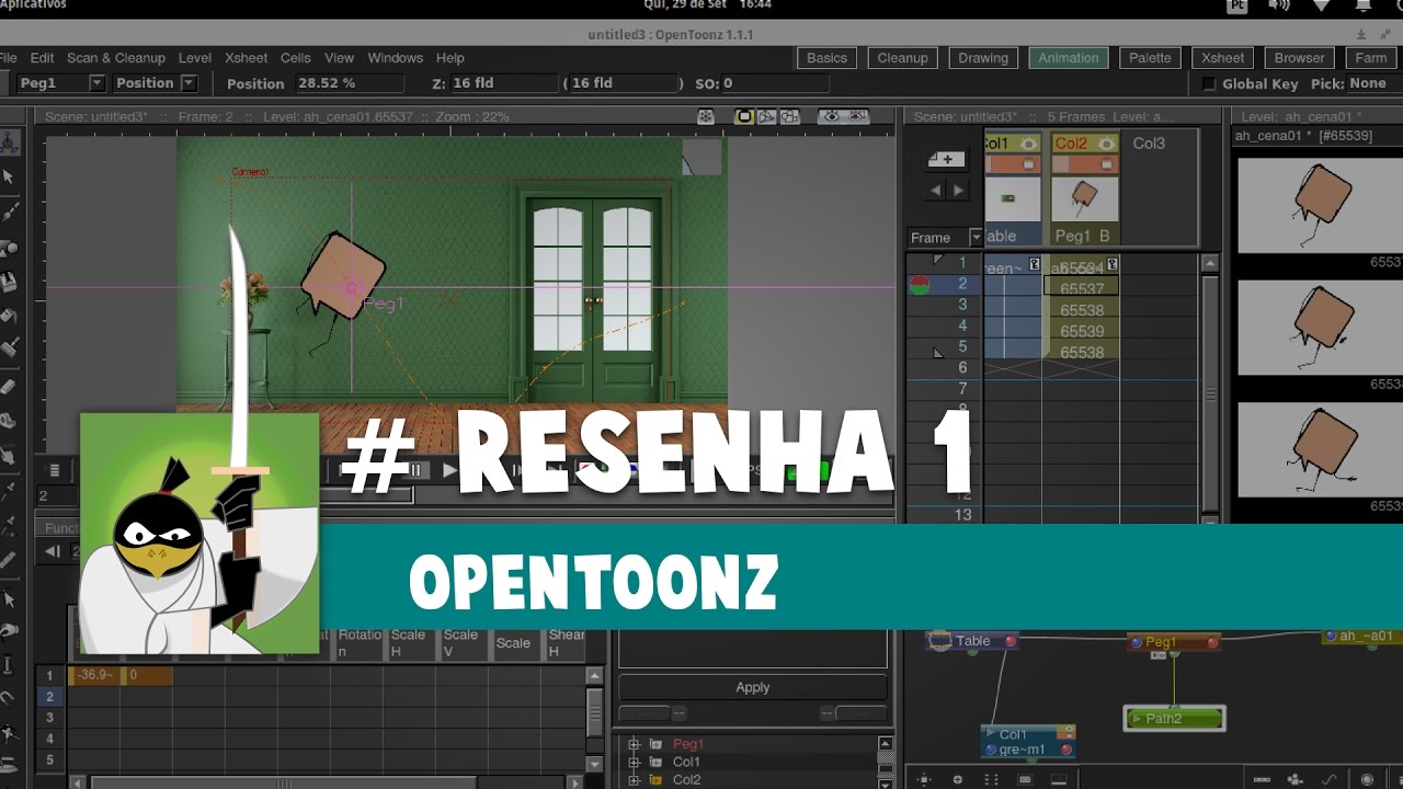 Opentoonz - Tutorial - Primeiras Impressões - First Impressions
