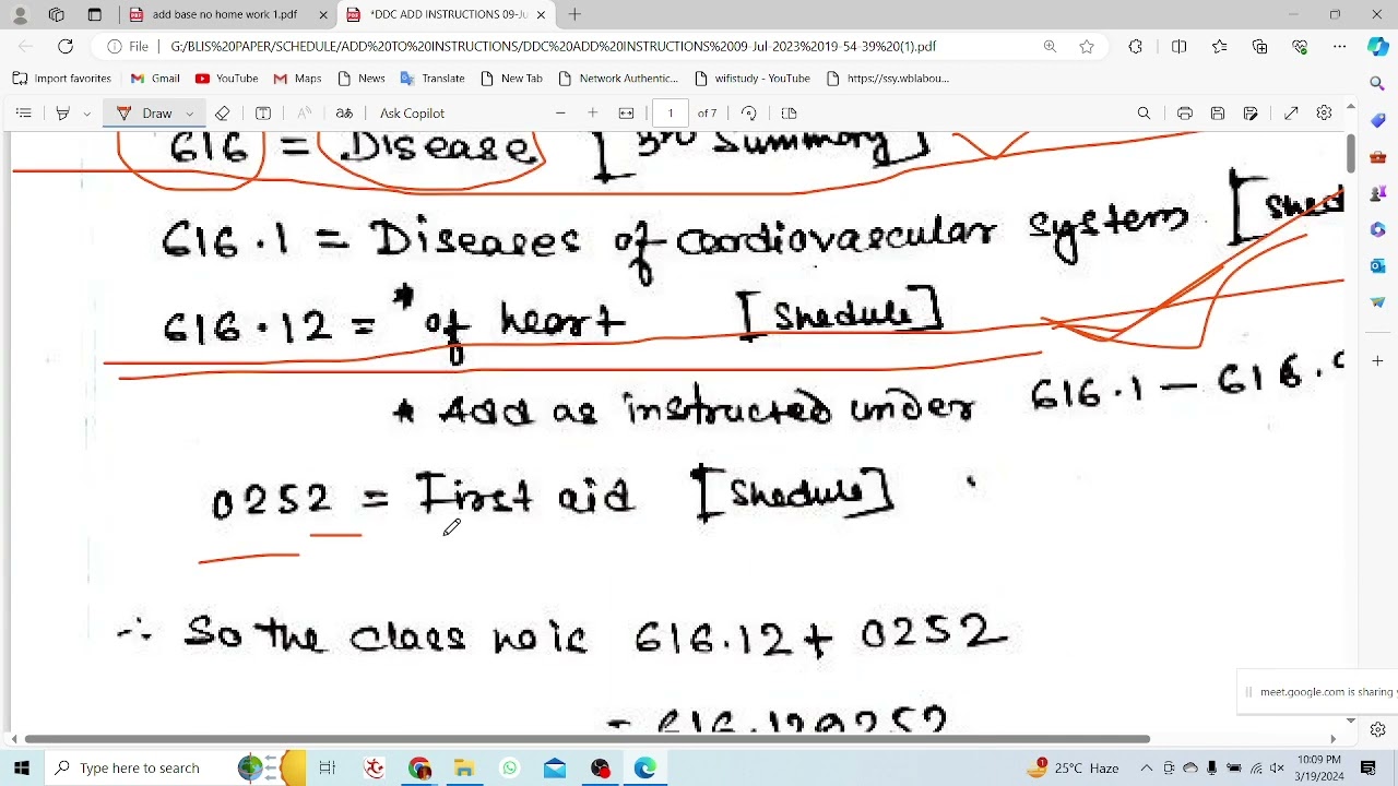 BLIS  CLASS DDC ADD TO INSTRUCTIONS