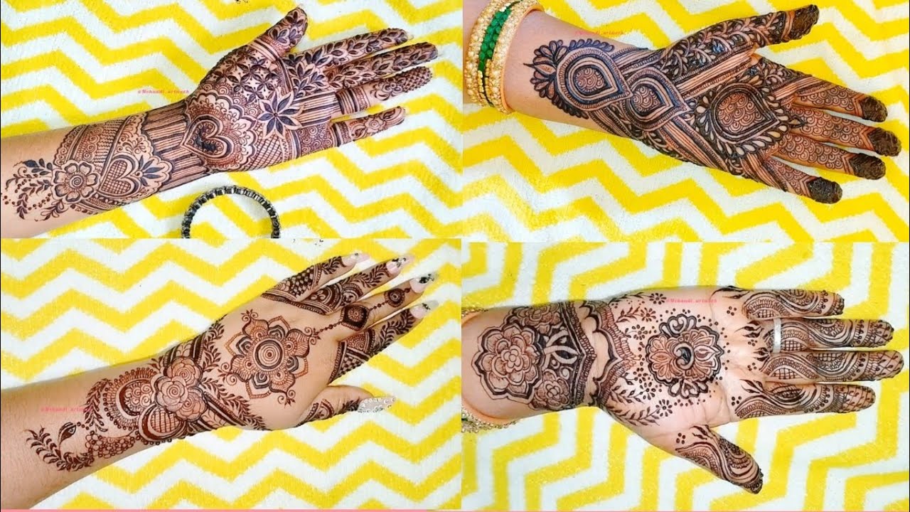 ट्रेंडिंग अरेबिक और इंडियन फ्यूजन: 4 सिंपल मेहंदी डिज़ाइन for Hands | आसान मेहंदी डिज़ाइन 