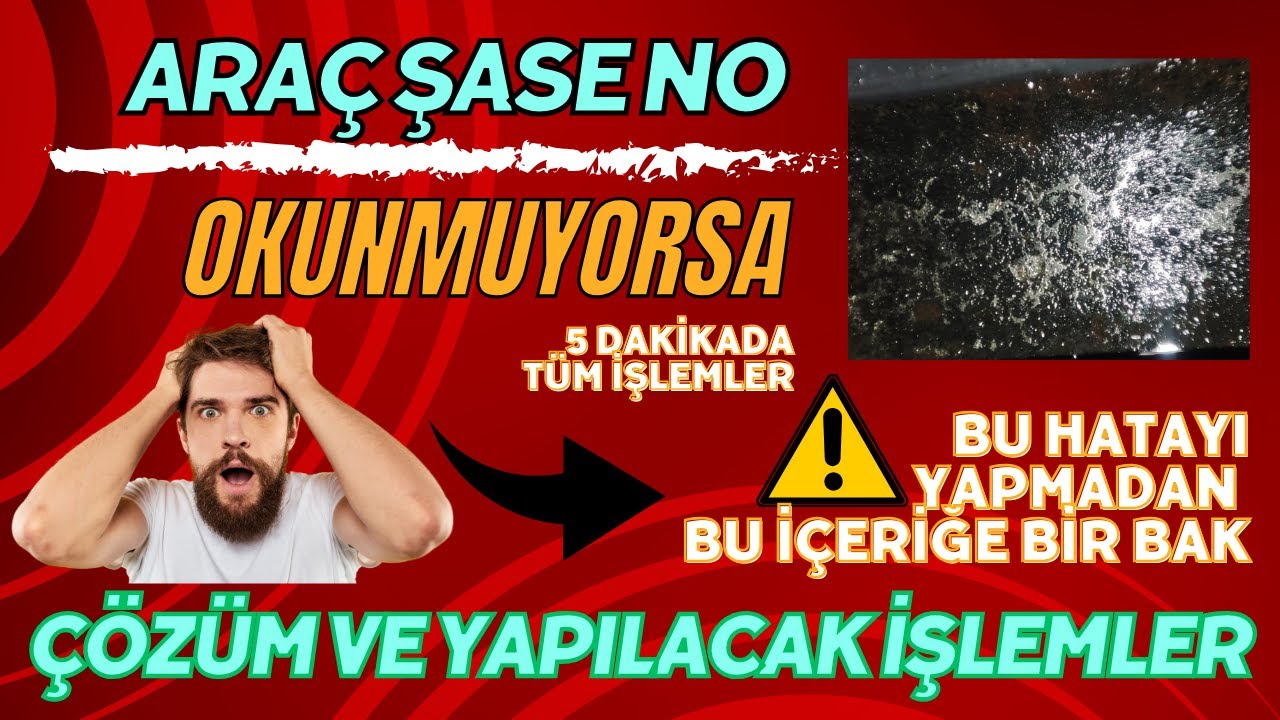 ARAÇ ŞASE NUMARASI OKUNMUYOR İSE  ⚠️ ÇÖZÜMÜ BU VİDEODA ✅ #ŞASENUMARASI #OTOŞASENO