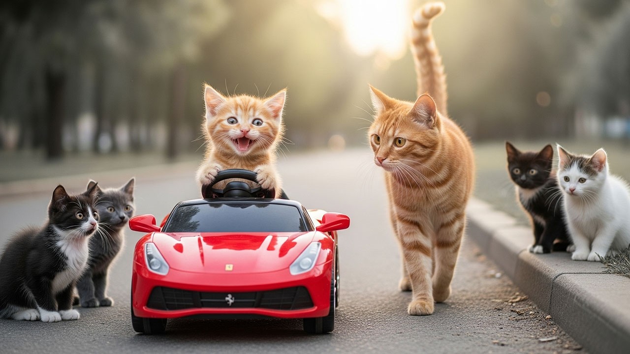18   Poor Ginger Gets Teased for Having No Toys, Mama Cat Works Hard to Buy Her Ones 😿🚗