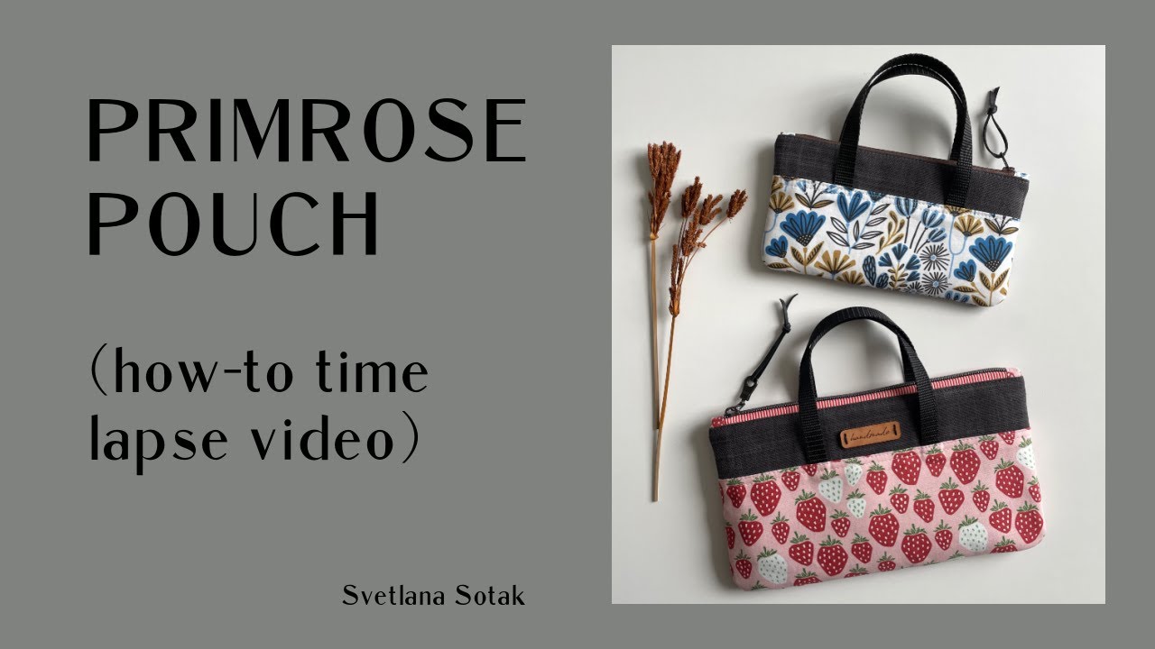 Learn how to sew this super adorable PRIMROSE POUCH featuring a zipper closure and carrying handles.