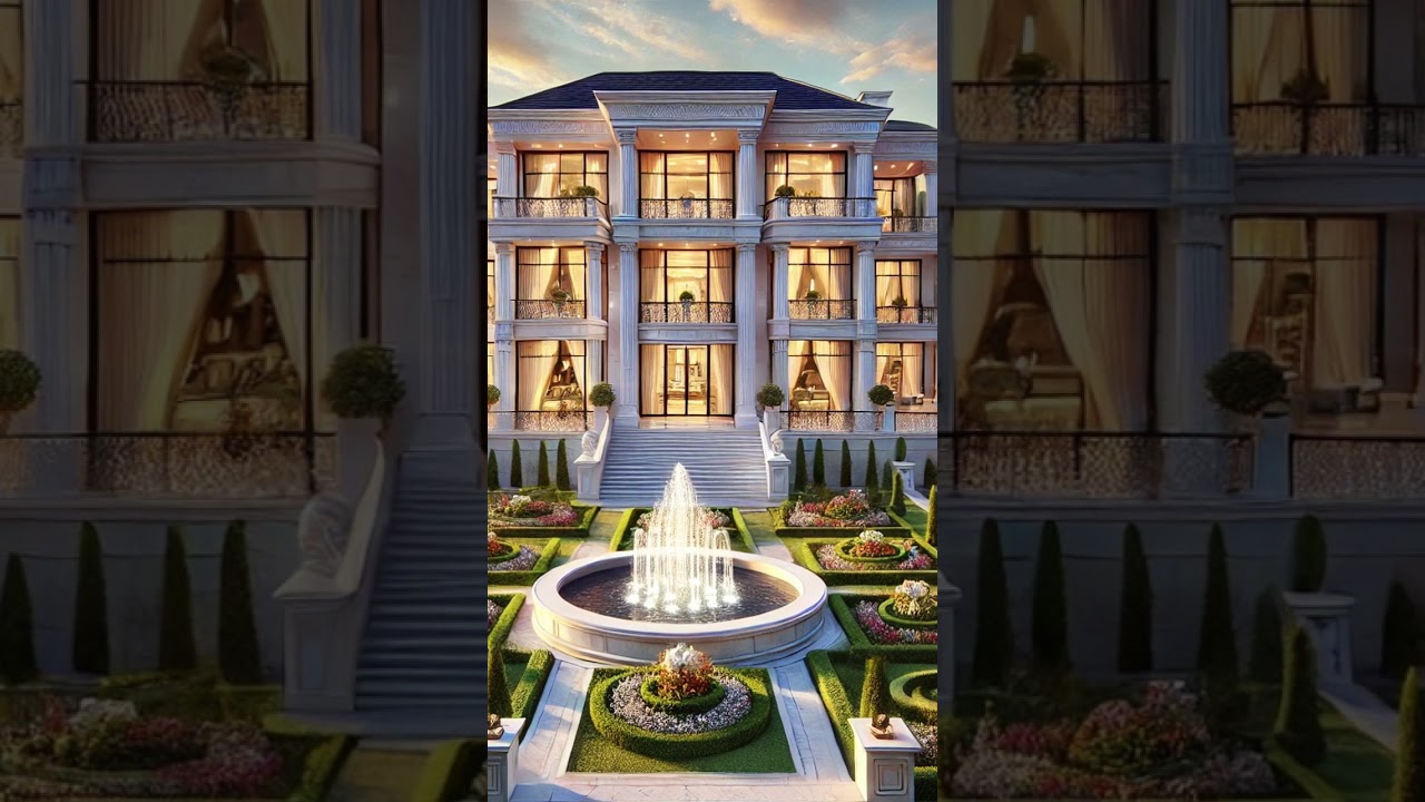 Luxury Mansion at Sunset
