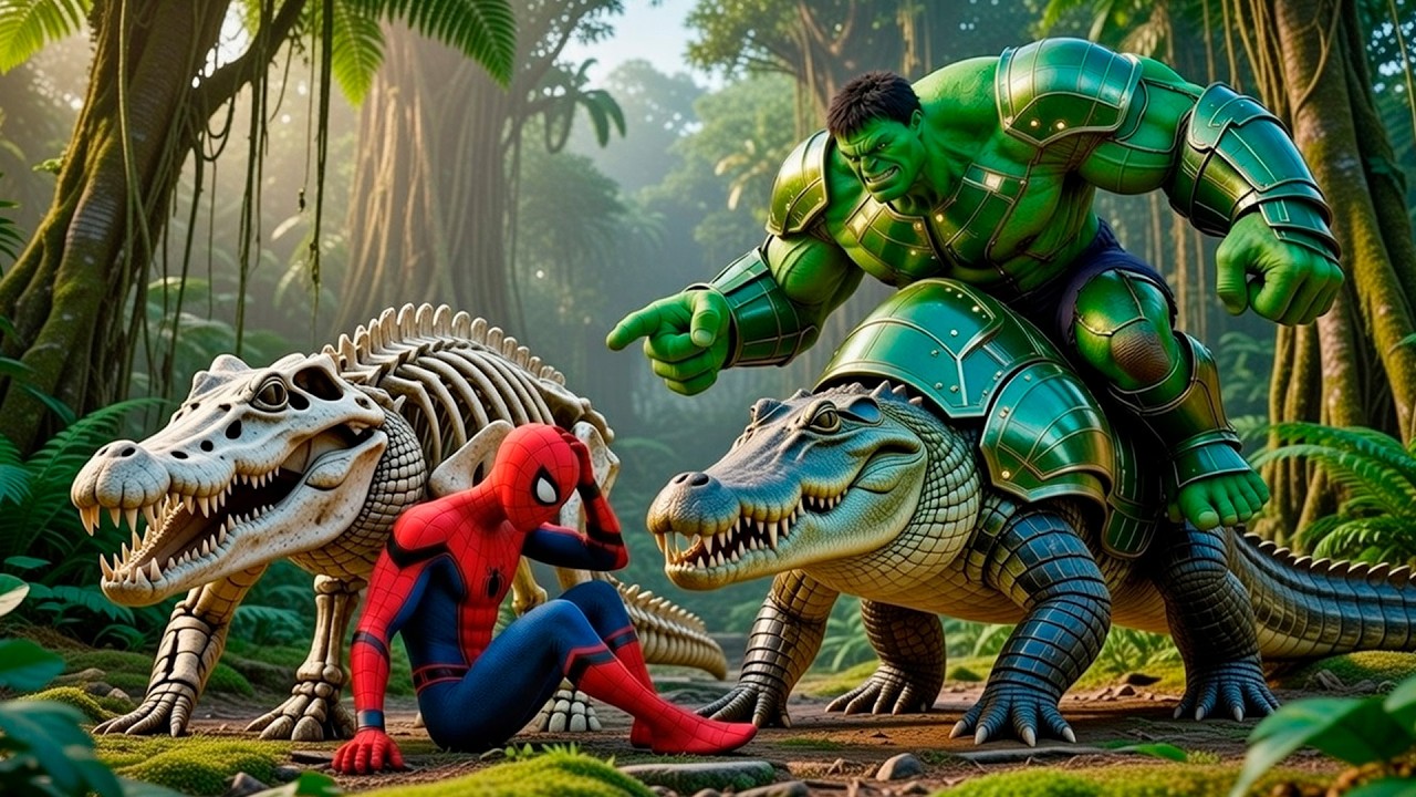 🐊🕷️SPIDERMAN Wins The Magic Giant Crocodile Racing Championship | Epic Racing Challenge