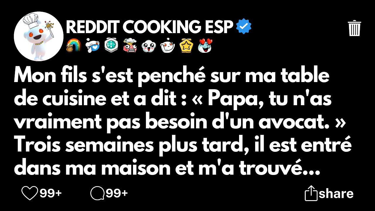 Mon fils s'est penché sur ma table de cuisine et a dit : « Papa, tu n'as vraiment pas besoin d'un...