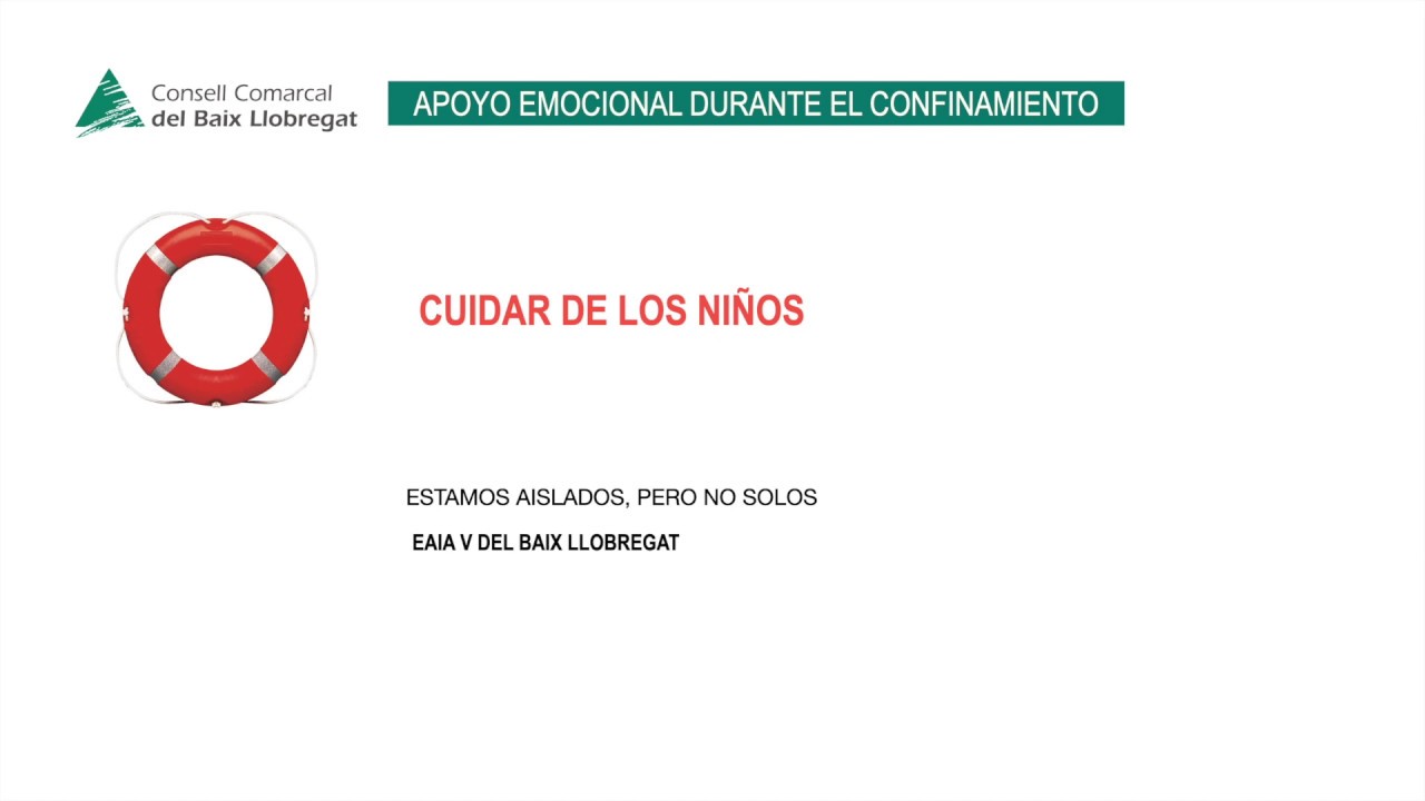 Cuidar els infants durant el confinament. EAIA Baix Llobretgat V.