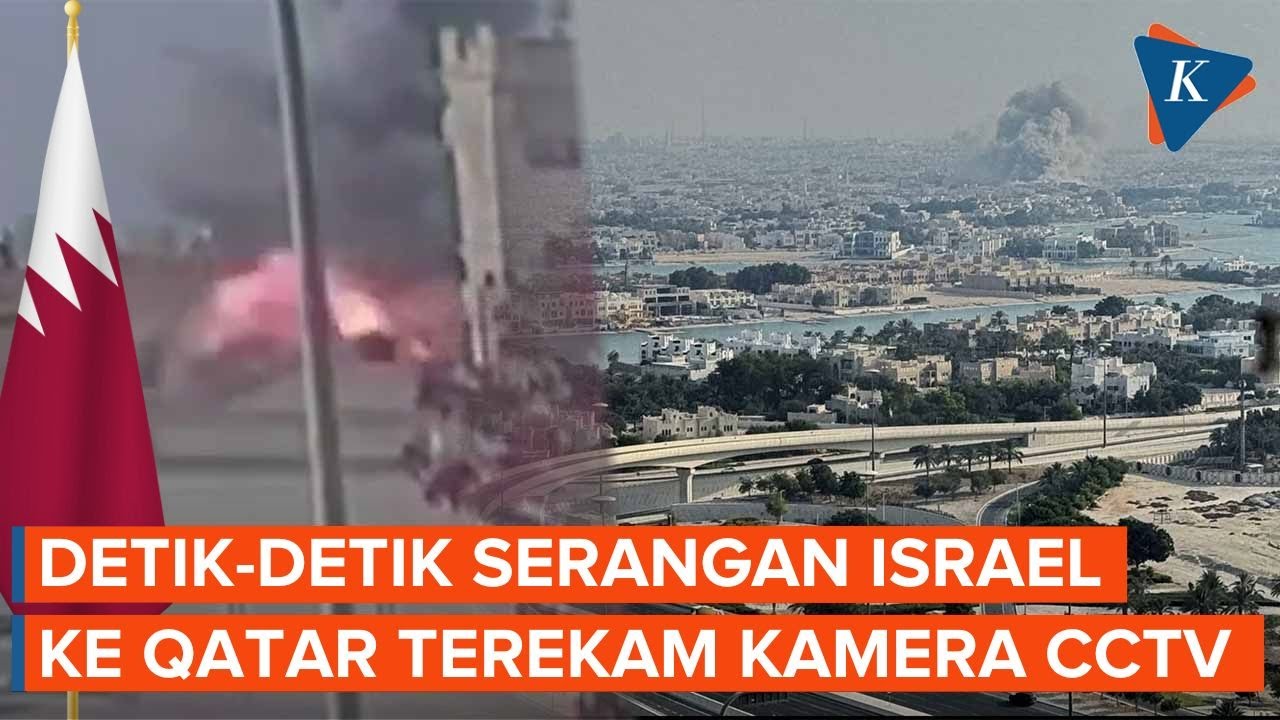 Terekam CCTV! Begini Detik-detik Serangan Israel Hantam Doha, Qatar