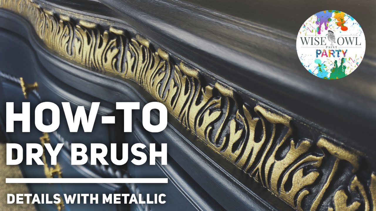 How-To Dry Brush Details with Wise Owl Paint | Heavy Metals (Metallic) Gilding Paints
