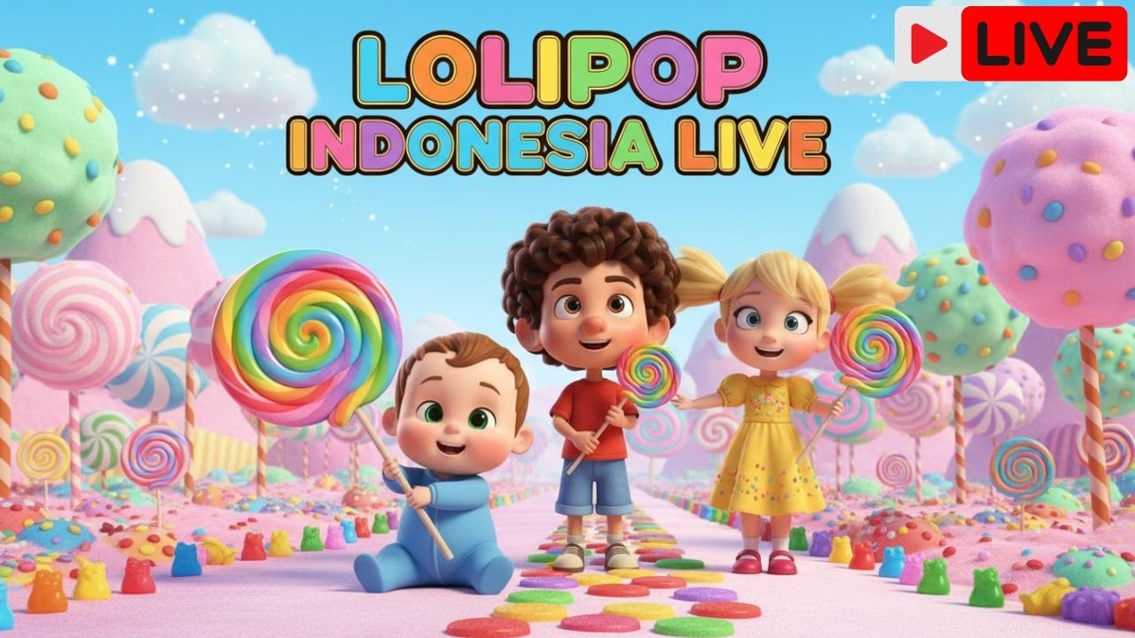 Lollipop Pelangi 🍭 Lagu Anak Indonesia | Live Streaming Seru & Ceria 🎶✨