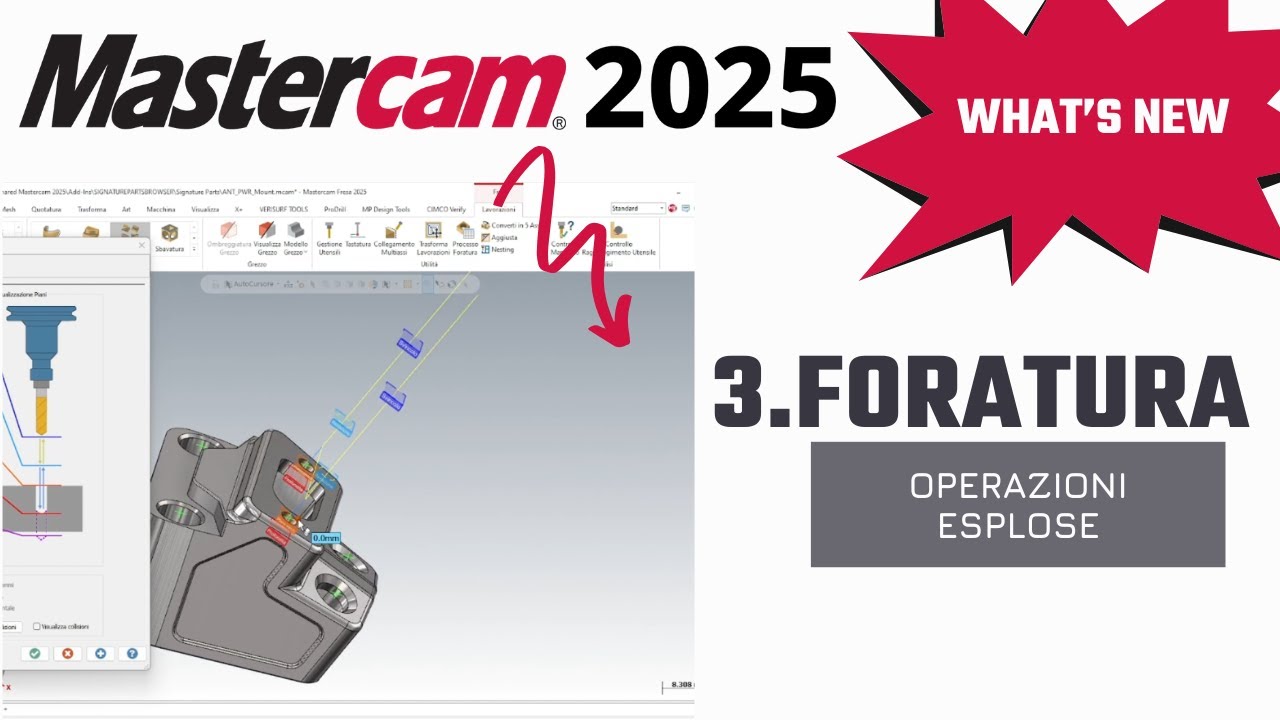 Mastercam 2025: Gestione delle Operazioni Esplose (Long Hand) | Tutorial