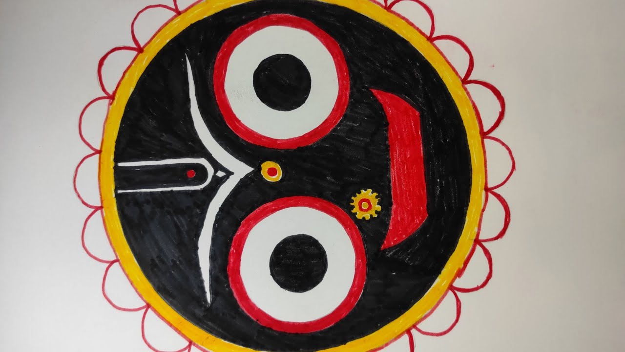 Lord Jagannath Drawing 🕉 || How To Draw For Beginners || Very Easy Jagannath Painting ||