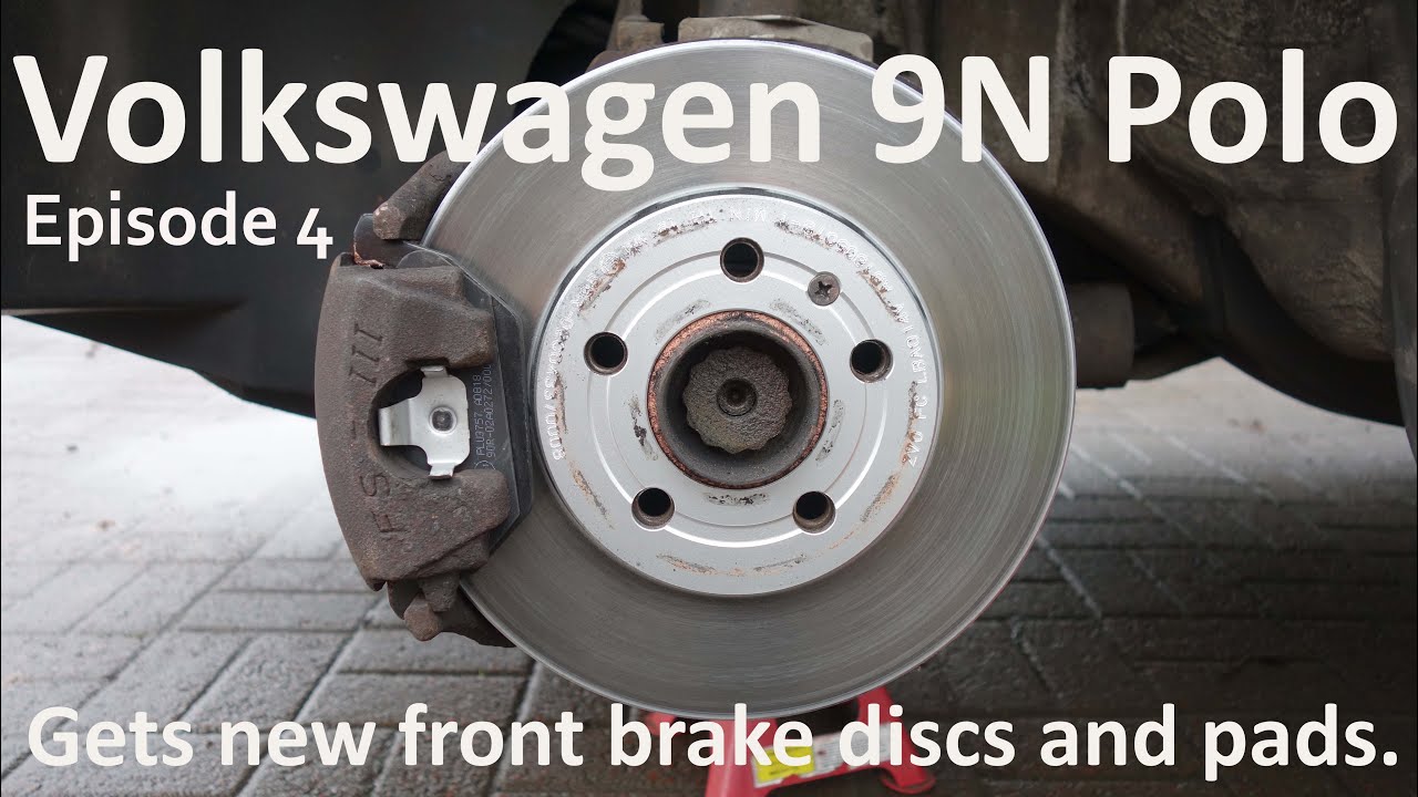 VW Polo 9n repairs. Episode 4, new front brake discs and pads.