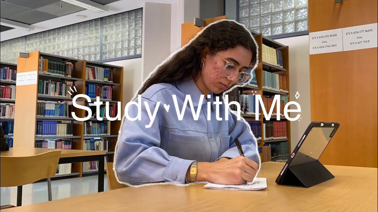 Study/ Work With Me At NTUA's Central Library ✨ 1½ Hours, No Breaks, No Music, Chem. Eng. Midterms