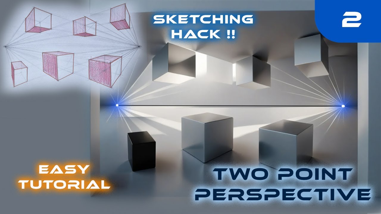 TWO POINT PERSPECTIVE TUTORIAL | BEGINNER FRIENDLY #art #perspective #youtube #fyp