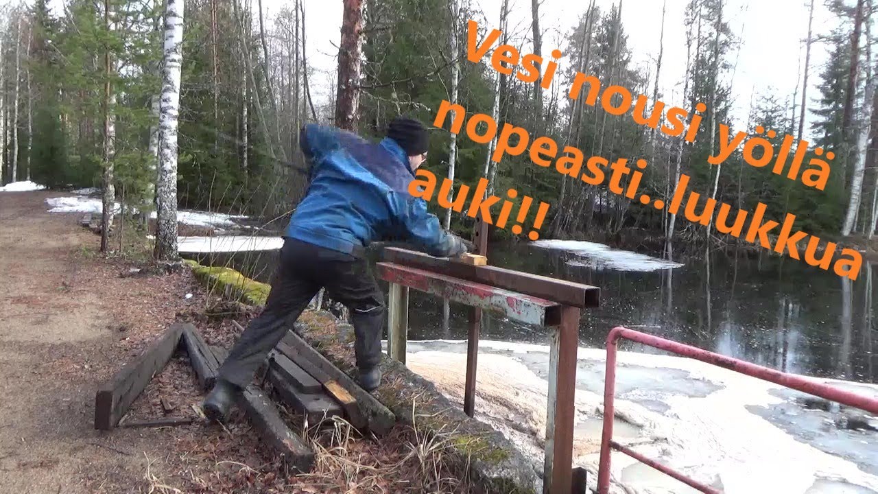 Patoluukkua auki..vesi nousi joessa nopeasti |kev&auml;t tulva 2024|