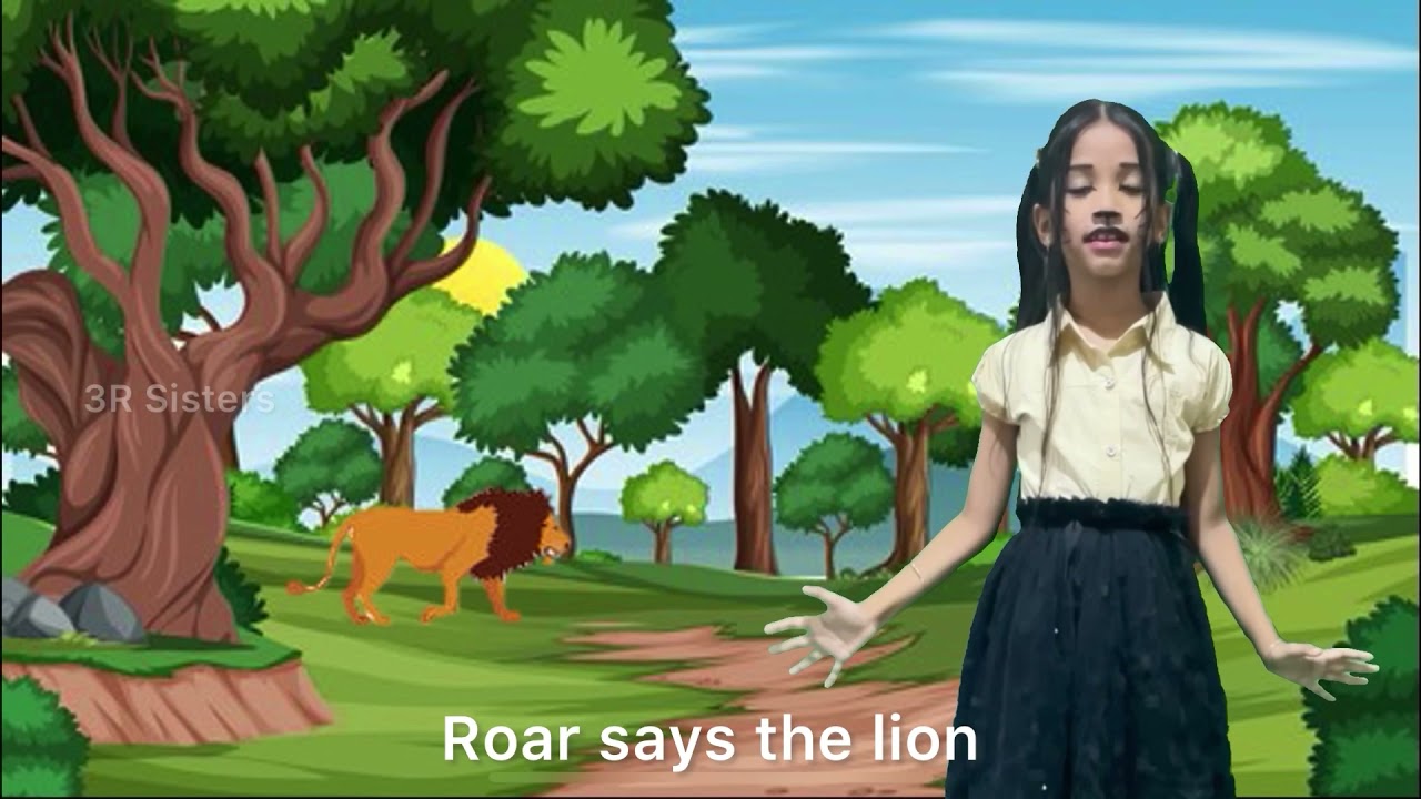 Roar Says the Lion Nursery Rhymes for Kids in English.