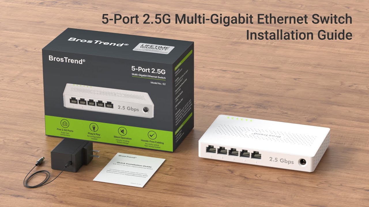 BrosTrend 5-Port 2.5G Multi-Gigabit Ethernet Switch Setup Guide