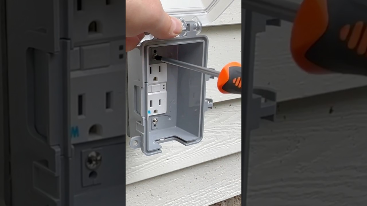 Installing a new outdoor outlet #electrical #diy #electrician