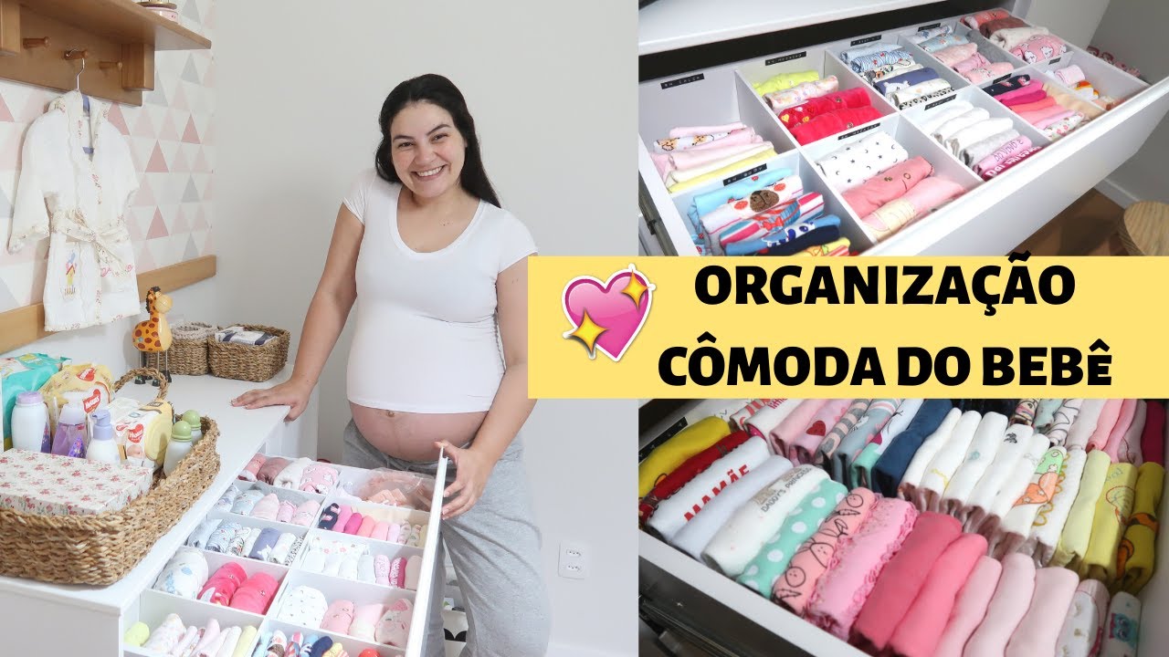 ORGANIZAÇÃO COMPLETA DA CÔMODA DO BEBÊ ♥ USANDO SOMENTE CÔMODA ♥