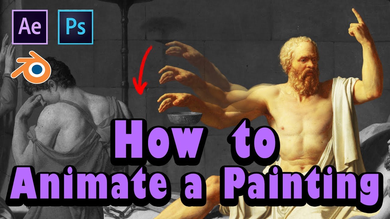 How to animate a Painting (Intermediate Tutorial) - After effects, Blender