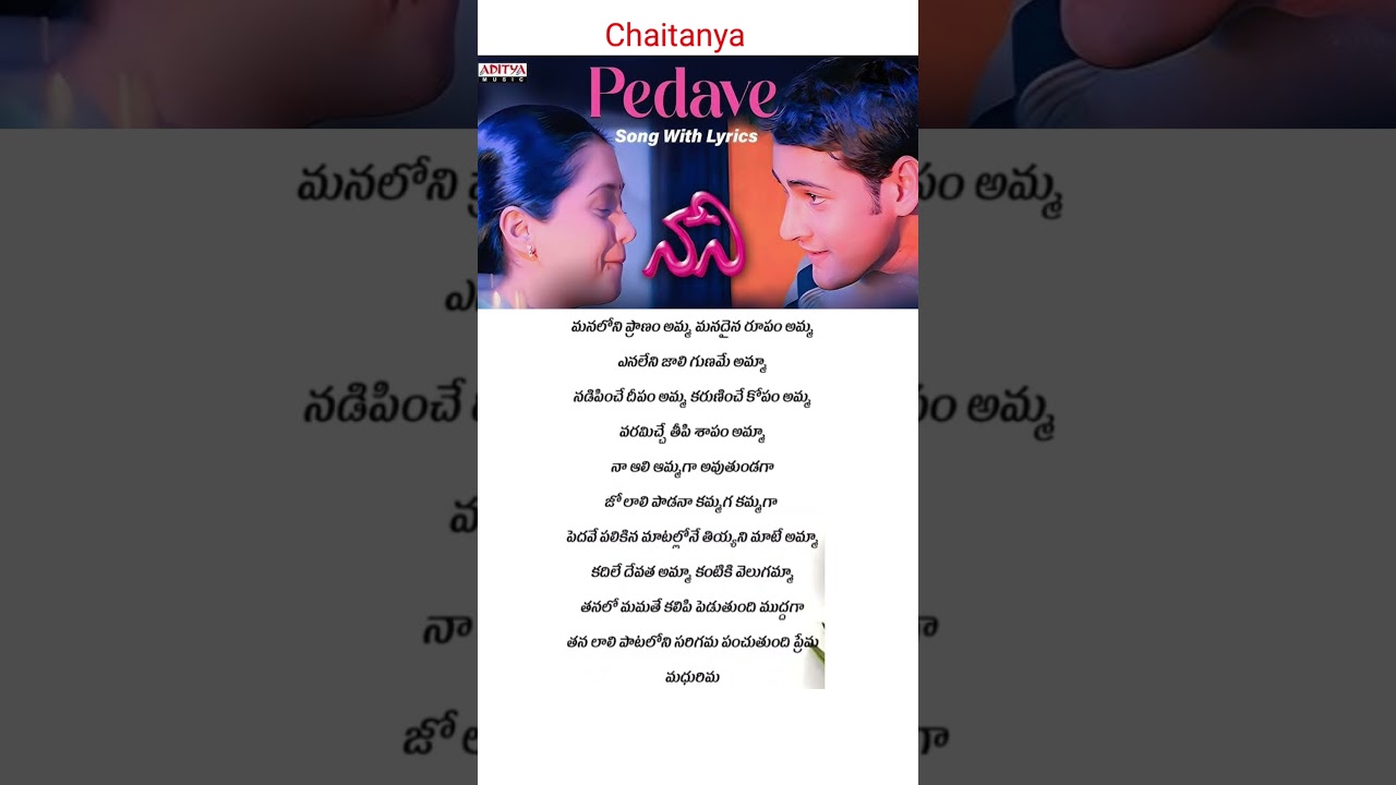 Pedave Palikina song # lyrics # NANI movie # Mahesh Babu |  Ameesha Patel