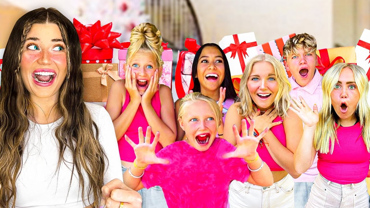 CHRiSTMAS GiFT EXCHANGE WiTH MY TEEN SiBLINGS! *Teen BOYS CHASE US* 😳