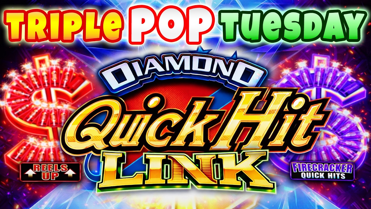 2nd Spin, BIG WIN! Diamond Quick Hit Link slot for Triple Pop Tuesday from Grand Sierra Resort!
