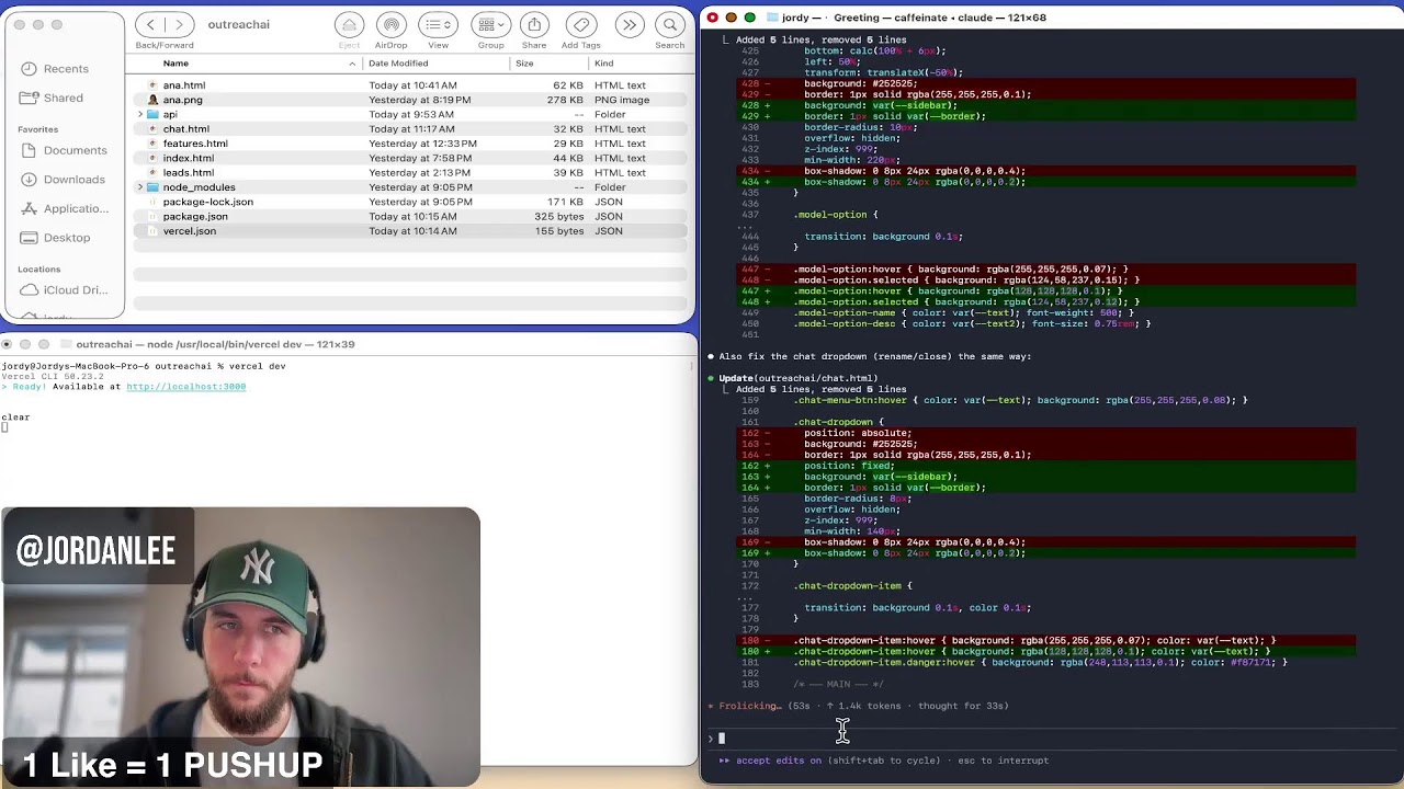 Day 7 of Building my AI Agency until I'm Millionaire | Vibe code app at coffee shop (Silent Stream)