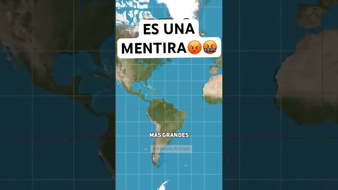 EL TAMA&Ntilde;O REAL DE LOS PA&Iacute;SES EN EL MAPA #sabias #nosabias #datoscuriosos