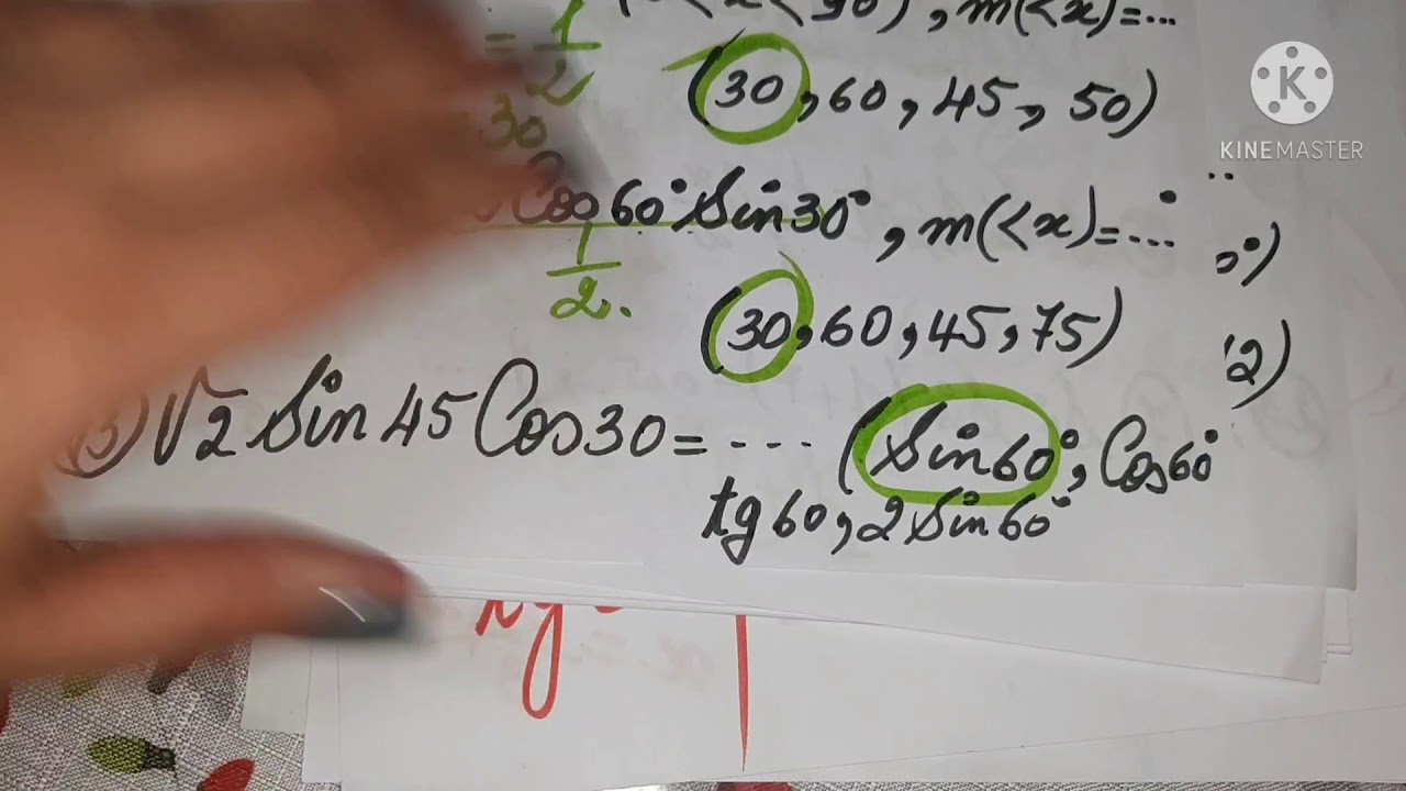3eme préparatoire trigo (1er terme) ... revision finale 30 choisis importants
