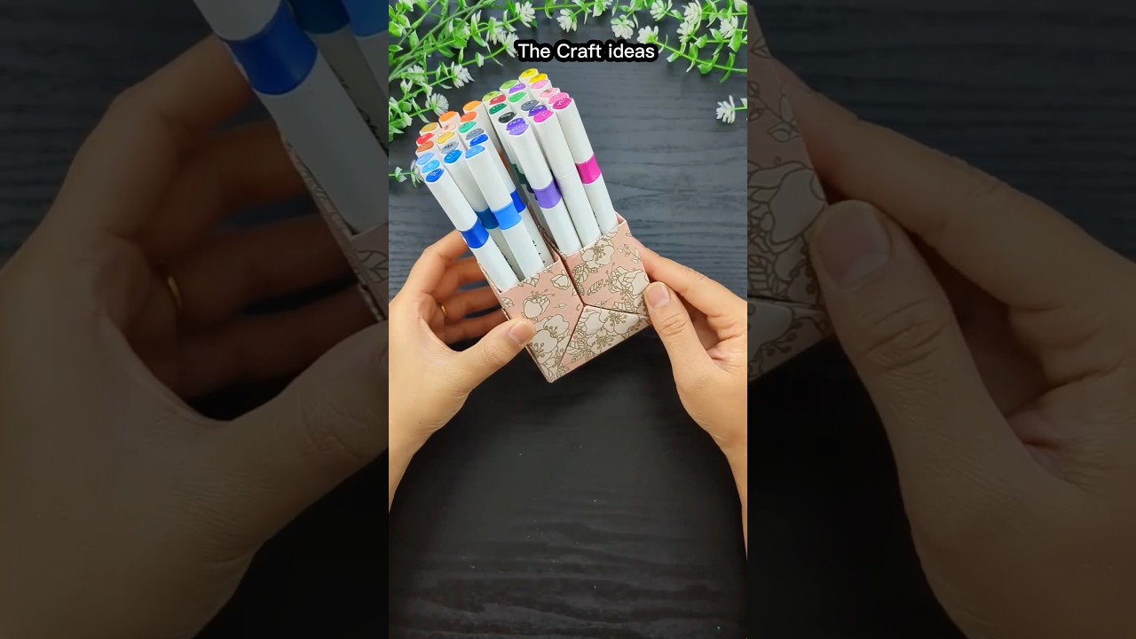 How to make pen and pencil stand with paper | diy penholder craft easy paper craft ideas #penholder