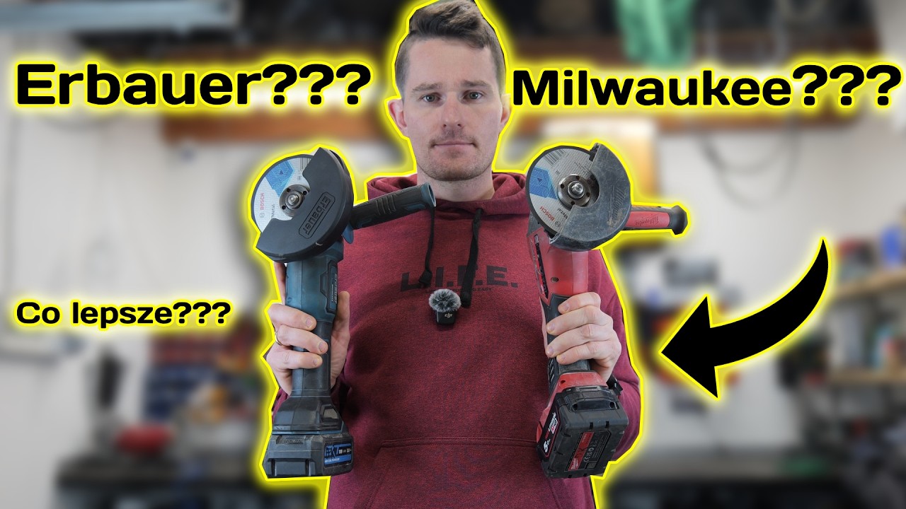 Erbauer szlifierka kątowa EAG18-Li vs Milwaukee FSAG125X. Którą wybrać? (Moje Vlogi odc.11)
