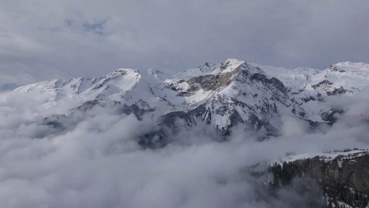 Above the Clouds | Epic Meditative Journey Over Snowy Mountains