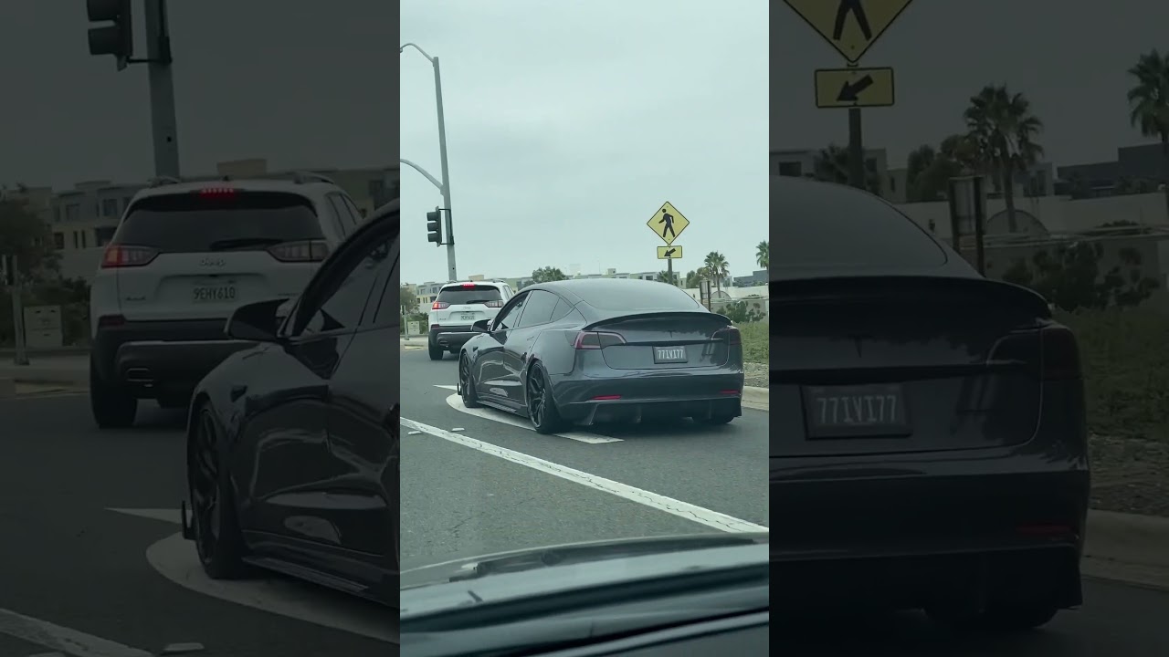 Tesla model 3 dual motor with body kit.