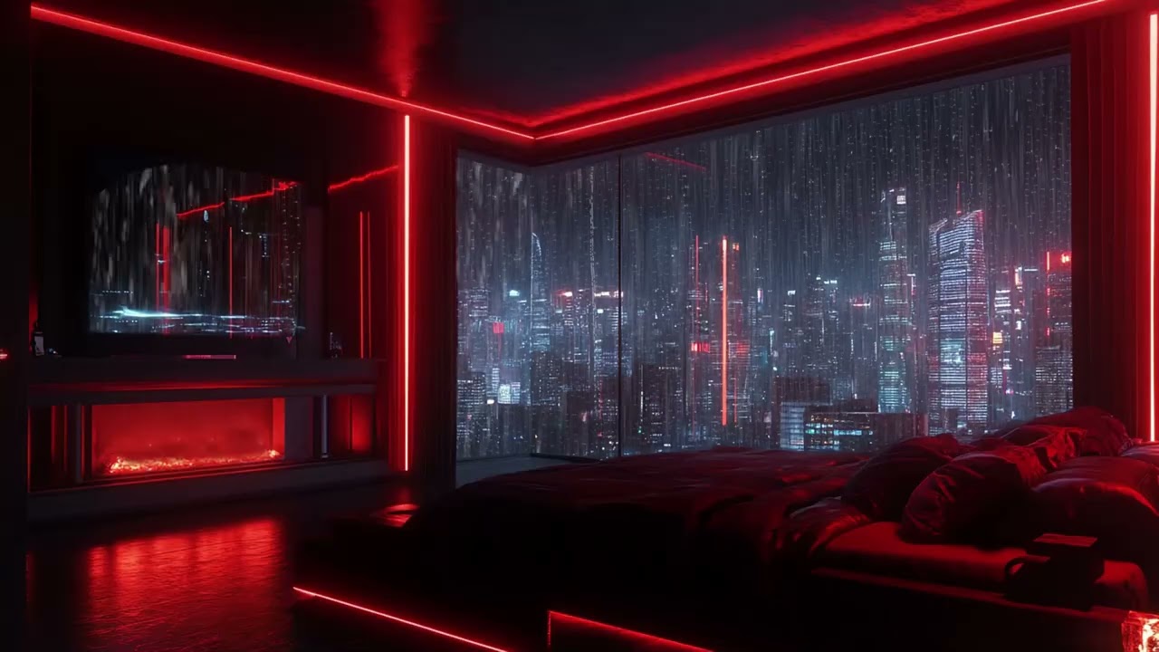Night Rain Sounds 🌧️ Calm City Ambience for Deep Sleep & Stress Relief