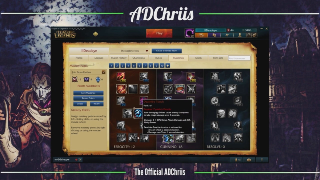 LoL My Jhin Runes and Mastery's