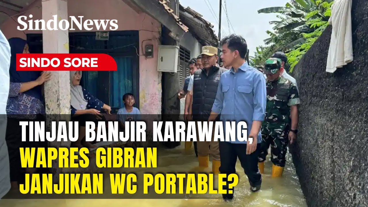 Tinjau Lokasi Banjir di Karawang, Wapres Gibran Janjikan Kirim WC Portable? | Sindo Sore | 20/01