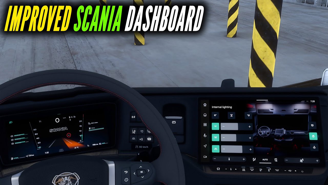 [ETS2 1.57] Improved Scania Smart Dashboard Mod For ETS2 | ETS2 1.57 MODS