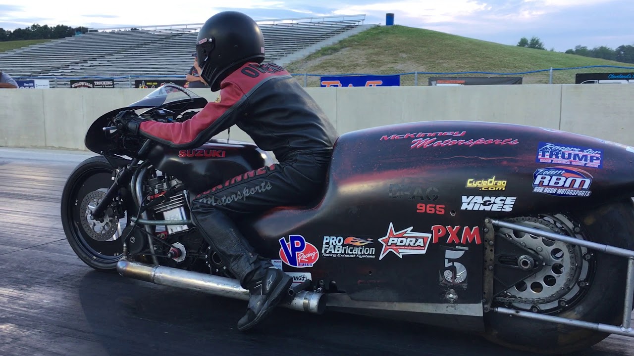 Pro Mod NITROUS DRAG Bike BLOWS TIRE OFF!