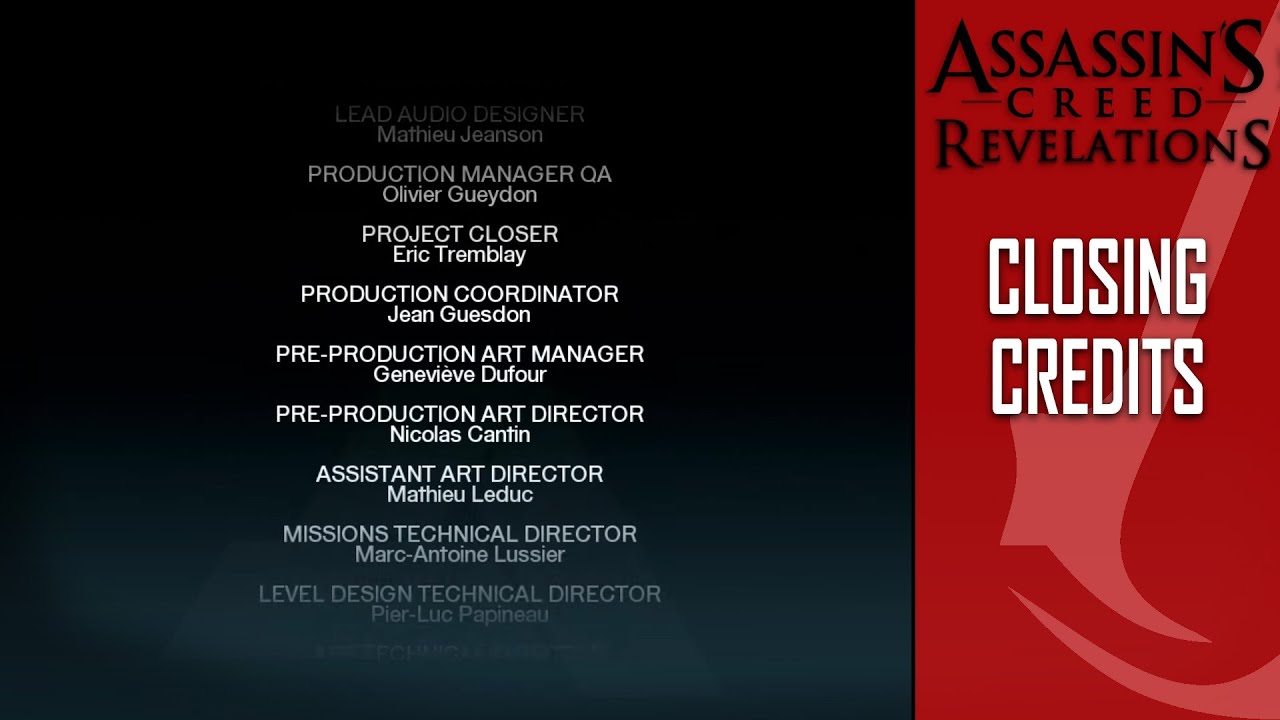 Assassin's Creed: Revelations - The Lost Archive - Closing Credits