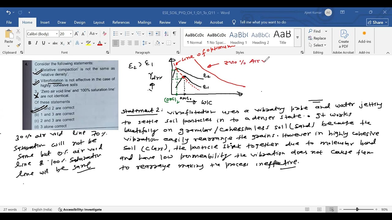 Soil Mechanics CH-4 ESE PYQ Q4 To Q10