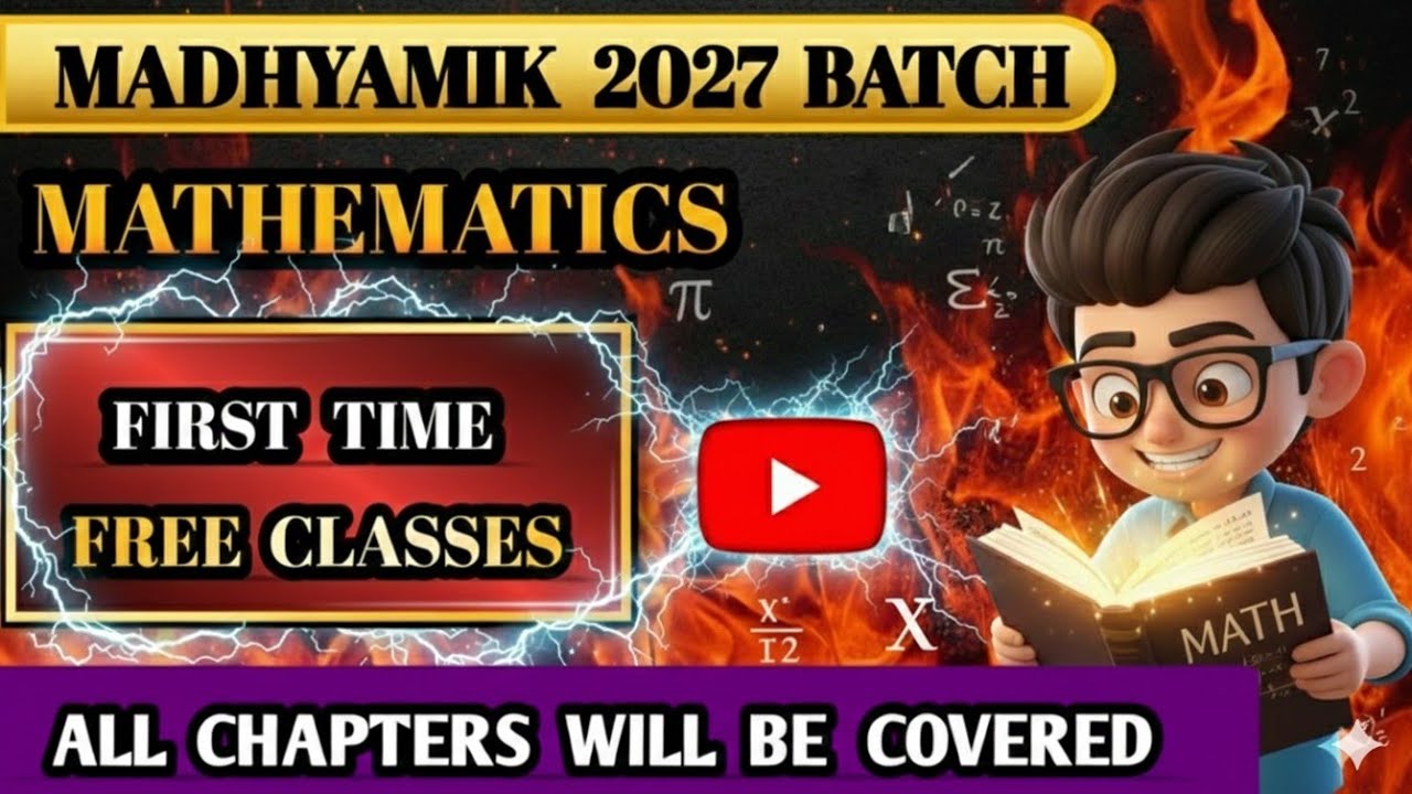 MADHYAMIK 2027 NEW BATCH 🔥🔥|| MATHEMATICS ||FIRST TIME FREE ON YOUTUBE 😱😱 || 100 % SYLLABUS COVER ||