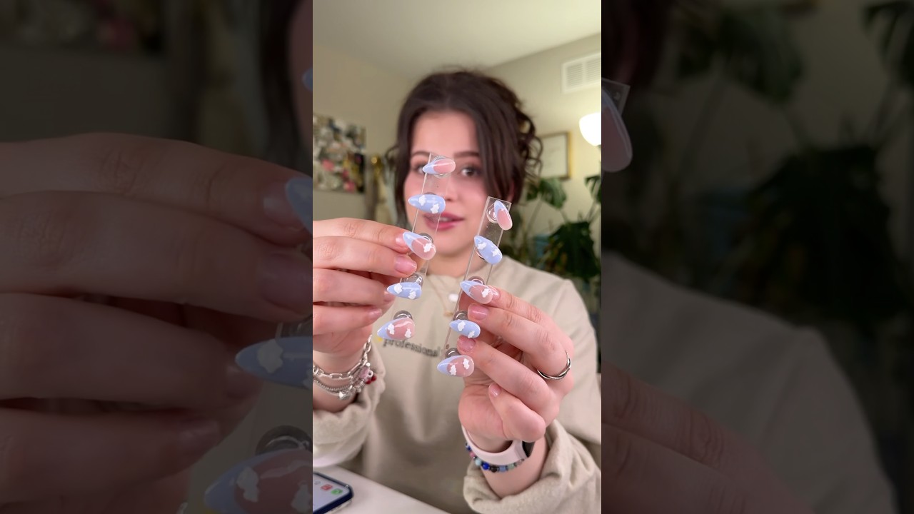 HOW I APPLY MY PRESS ON NAILS (lasts me 2 weeks +)💅🏻 #youtubeshorts #pressons #shorts
