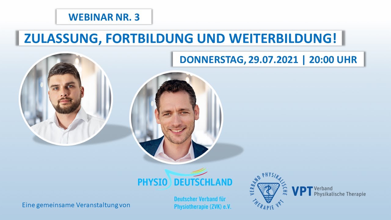 Webinar 3 - Zulassung, Fortbildung und Weiterbildung!